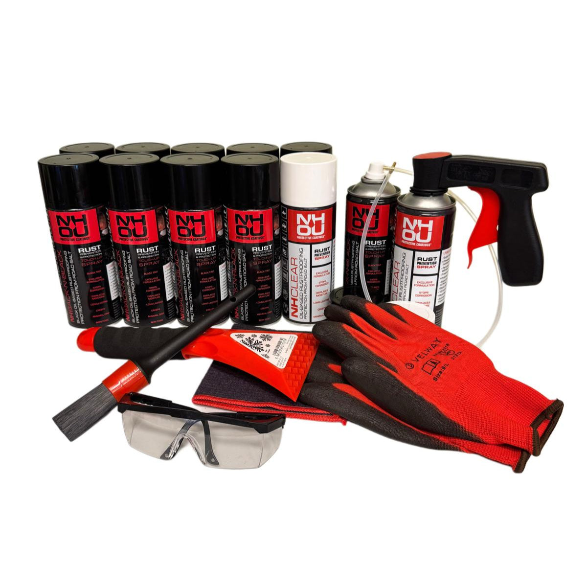 NHOU® Rust Protection Complete Bundle – 12x Sprays + Accessories